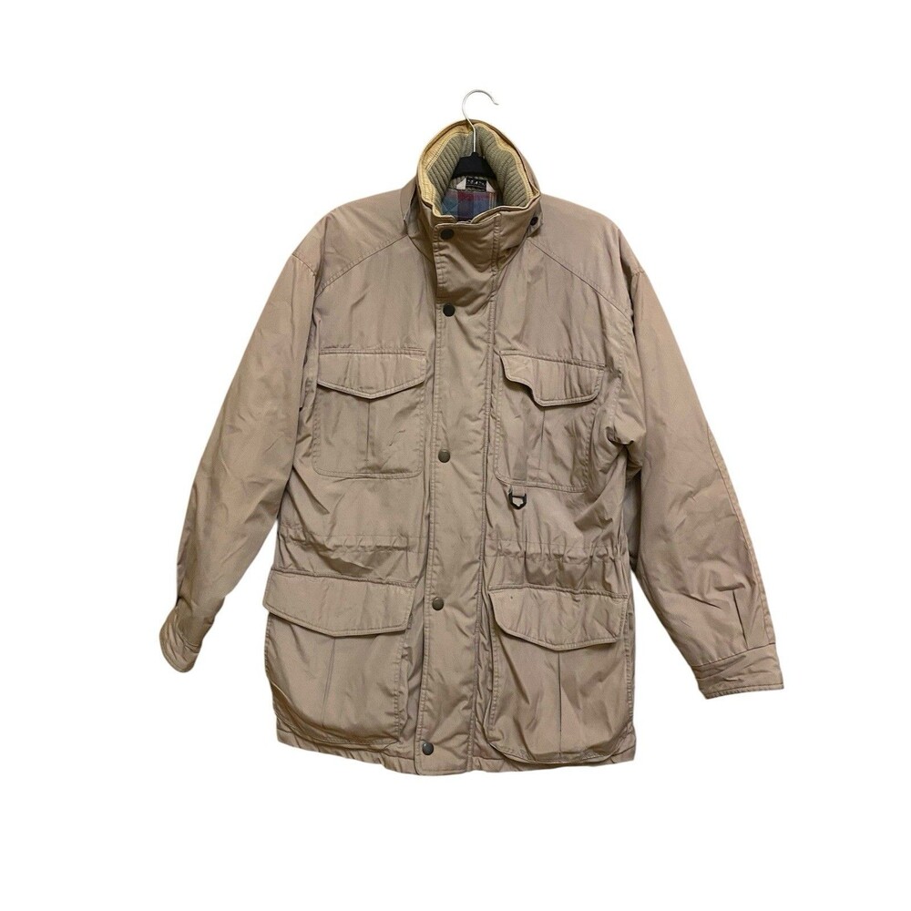 Woodsman ATA All Terrain Apparel Tan Men’s Flannel Lined Hooded Jacket Size S
